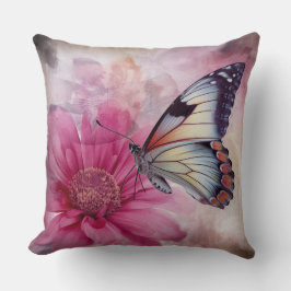 Dreamy Butterfly über die Leinwand der Blumen Kissen