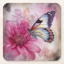 Dreamy Butterfly über die Leinwand der Blumen