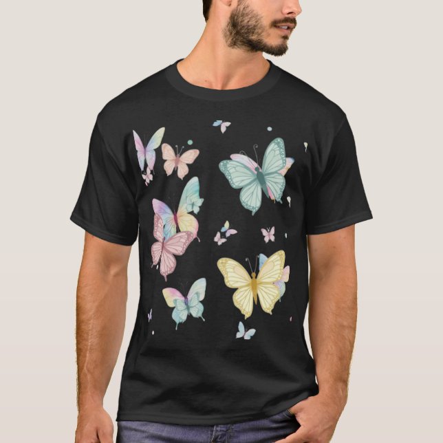 Dreamy Butterfly Watercolor T - Shirt Designs (Vorderseite)