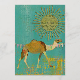Dreamy Camel Baby Dusche Sonnenschein Aquamarine E Einladung