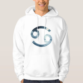 Dreamy Cancer Calm - Silver & White Oceanic Art Hoodie