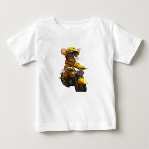Dreamy Cat Reiten a Bike Baby T - Shirt