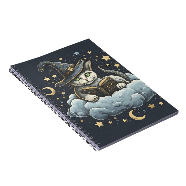 Dreamy Cat Wizard Notizblock (Rechte Seite)