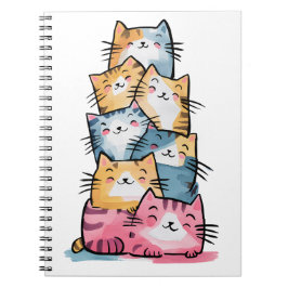 Dreamy Cats Watercolor Notizblock