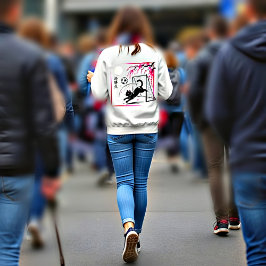 Dreamy Cherry Blossom Cat Soccer for japaness art Sweatshirt