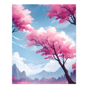Dreamy Cherry Blossoms Leinwand Kunst Fotodruck