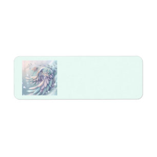 Dreamy Christmas Angel Wings Address Labels