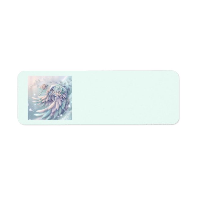 Dreamy Christmas Angel Wings Address Labels (Vorne)