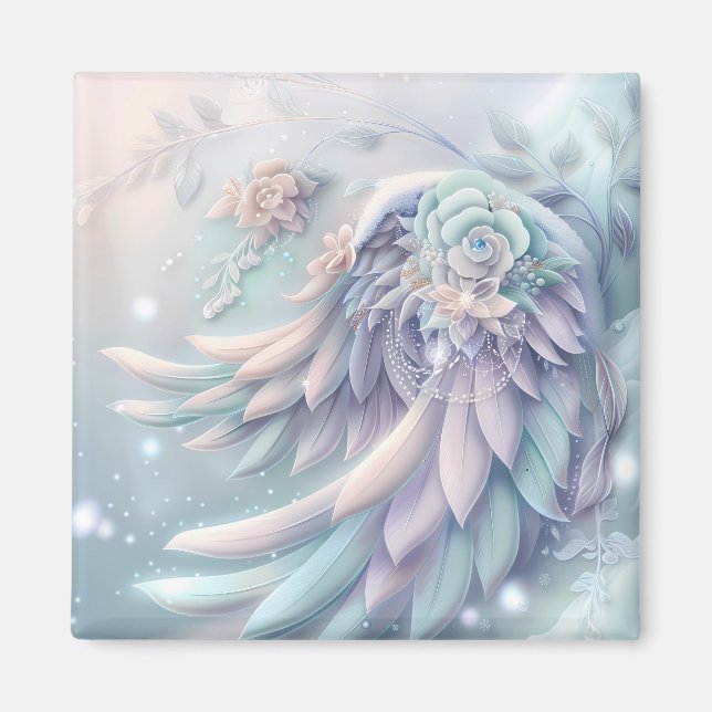 Dreamy Christmas Angel Wings Magnet (Vorne)