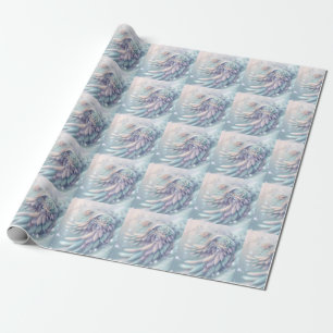 Dreamy Christmas Angel Wings Wrapping Paper Geschenkpapier