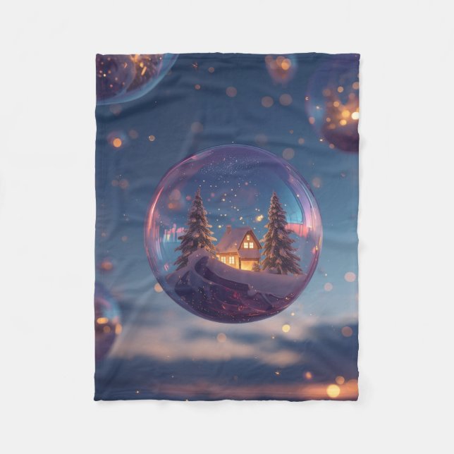 Dreamy Christmas Bubble Fleecedecke (Vorderseite)