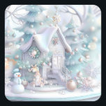 Dreamy Christmas Gingerbread House Sticker<br><div class="desc">Traumweih-Lebkuchensticker</div>