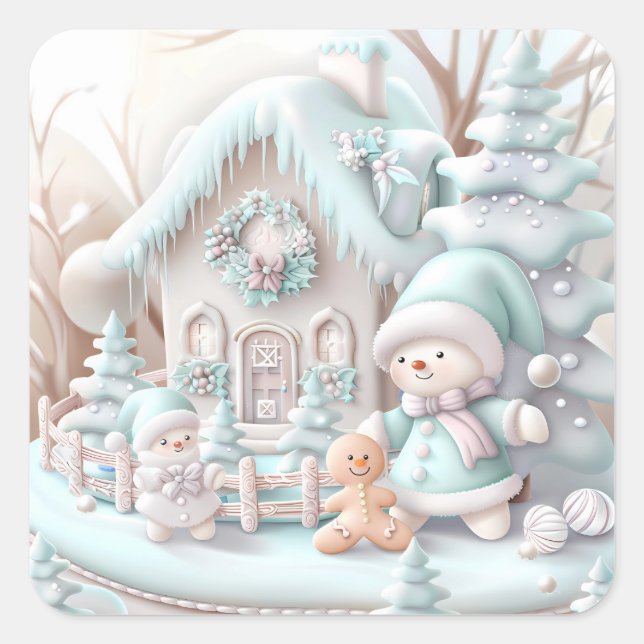 Dreamy Christmas Gingerbread House Sticker (Vorderseite)