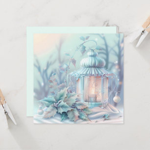 Dreamy Christmas Lantern Grußkarte