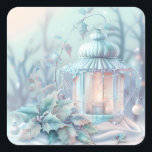 Dreamy Christmas Lantern Sticker<br><div class="desc">Traumhaftes Weihnachtsschildkröten</div>