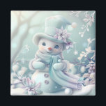 Dreamy Christmas Snowman Magnet<br><div class="desc">träumlicher Schneemagnet</div>