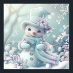 Dreamy Christmas Snowman Poster<br><div class="desc">Traumhafte Weihnachtsposter</div>