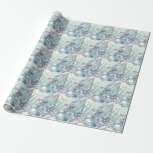 Dreamy Christmas Snowman Wrapping Paper Geschenkpapier