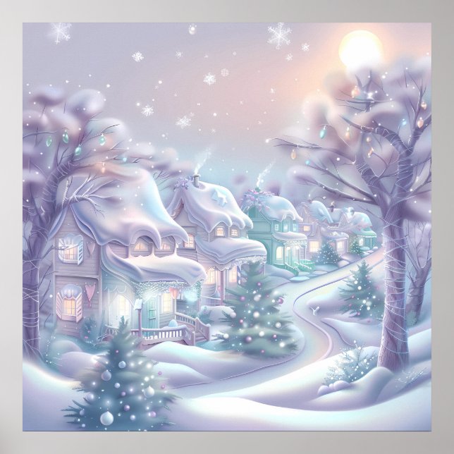 Dreamy Christmas Village Poster (Vorne)