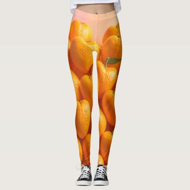 Dreamy Citrus Heart Leggings (Vorderseite)