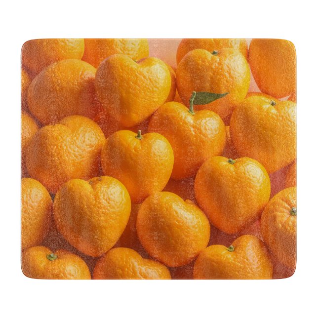 Dreamy Citrus Heart Schneidebrett (Vorderseite)