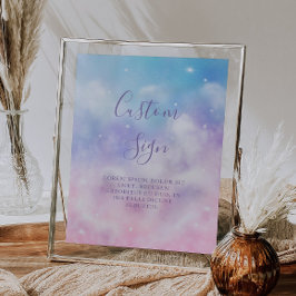 Dreamy Cloud Brautparty Custom Sign Poster