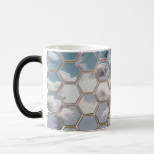 Dreamy Cloud Hexagon Design - Color Morphing Tasse