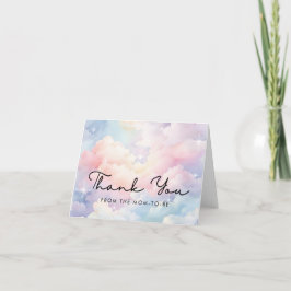 Dreamy Cloud Nine Baby Dusche Dankeskarte
