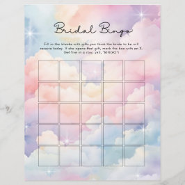 Dreamy Cloud Nine Bridal Bingo Game