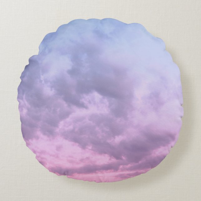 Dreamy Clouds 16 - Caribbean Sunset Rundes Kissen (Vorderseite)