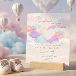 Dreamy Clouds Little Sweetheart Coed Baby Dusche Einladung