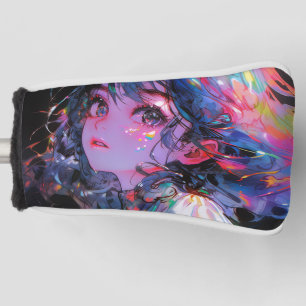 Dreamy Color Splash Anime Girl Golf Headcover
