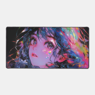 Dreamy Color Splash Anime Girl Schreibtischunterlage