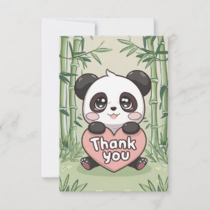 Dreamy Colorful Panda Dankeskarte