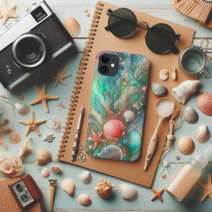 Dreamy Coral und Mint Mermaid Pearls Case-Mate iPhone Hülle