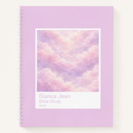 Dreamy Cotton Candy Cloudscape Photo Swatch Large Notizbuch