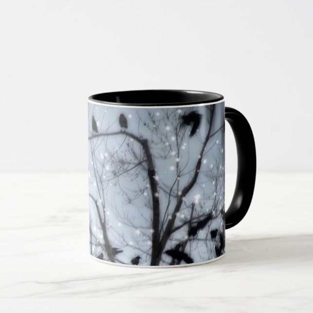Dreamy Crow Snowfall Tasse (VorderseiteRechts)