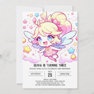 Dreamy Custom Fairy Birthday Einladung