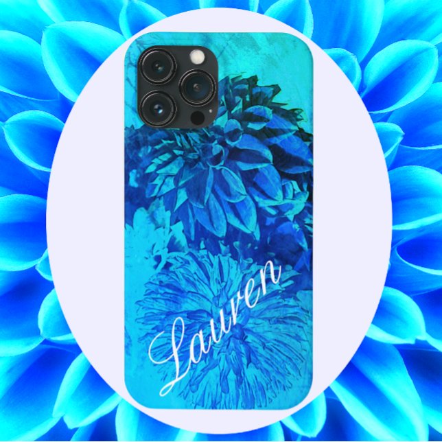 Dreamy Dahlia Freuen Sie sich auf schöne Blues Case-Mate iPhone Hülle (Von Creator hochgeladen)