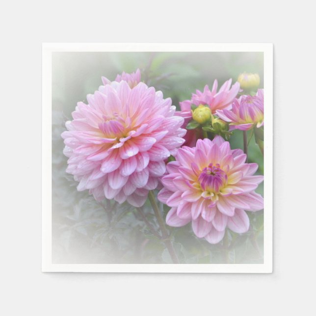 Dreamy Dahlias Serviette (Vorderseite)