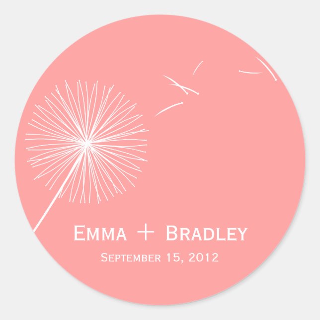 Dreamy Dandelion Fevor Sticker - Rose Pink (Vorderseite)
