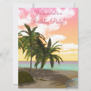 Dreamy Desert Island 6.5 x 8.75 Einladung
