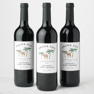 Dreamy Desert Niedlich Camel Weinlabel Weinetikett