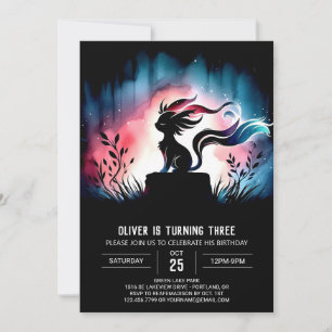 Dreamy Digital Cat Geburtstag Einladung