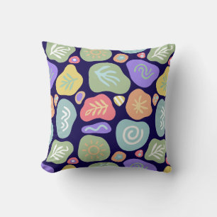Dreamy Doodles - Vibrant Boho Nature Motif Design Kissen