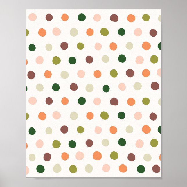 "Dreamy Dots" Whimsical & Colorful Polka Dot Art Poster (Vorne)
