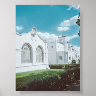 Dreamy Downtown Hot Springs Vintage Poster