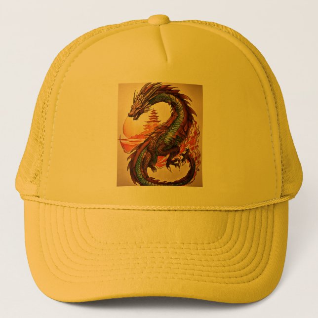 Dreamy Dragon Hat Cap Designs Truckerkappe (Vorderseite)