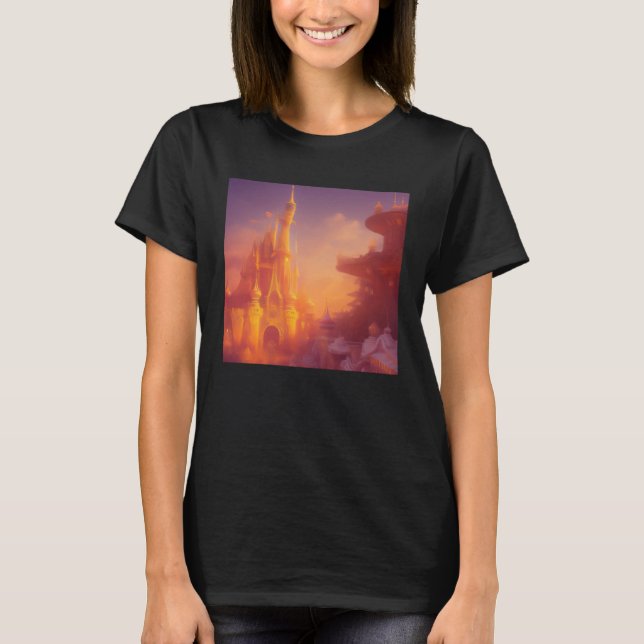 Dreamy Dreamlike Kingdom Castle Throne England Bri T-Shirt (Vorderseite)