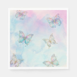 Dreamy Enchanted to Meet You Butterfly Serviette